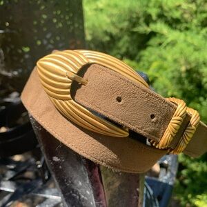 Vintage Karen Callan for Carlisle Brown Versatile vintage suede belt,HP25
